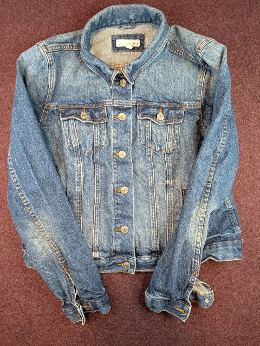 Women's Ann Taylor Loft Button-front Denim Jacket - Size M